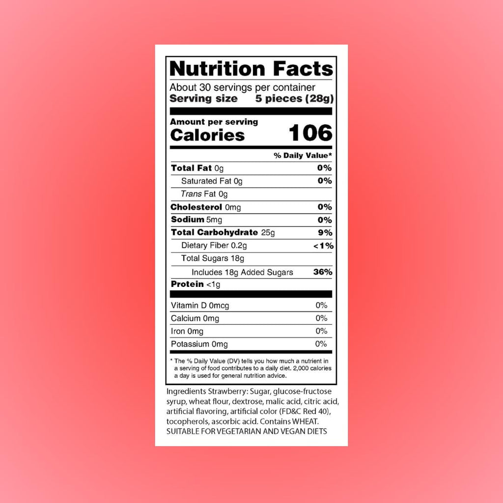 Sour Power Strawberry Straws – Sour Candy Straws (24 Pack)