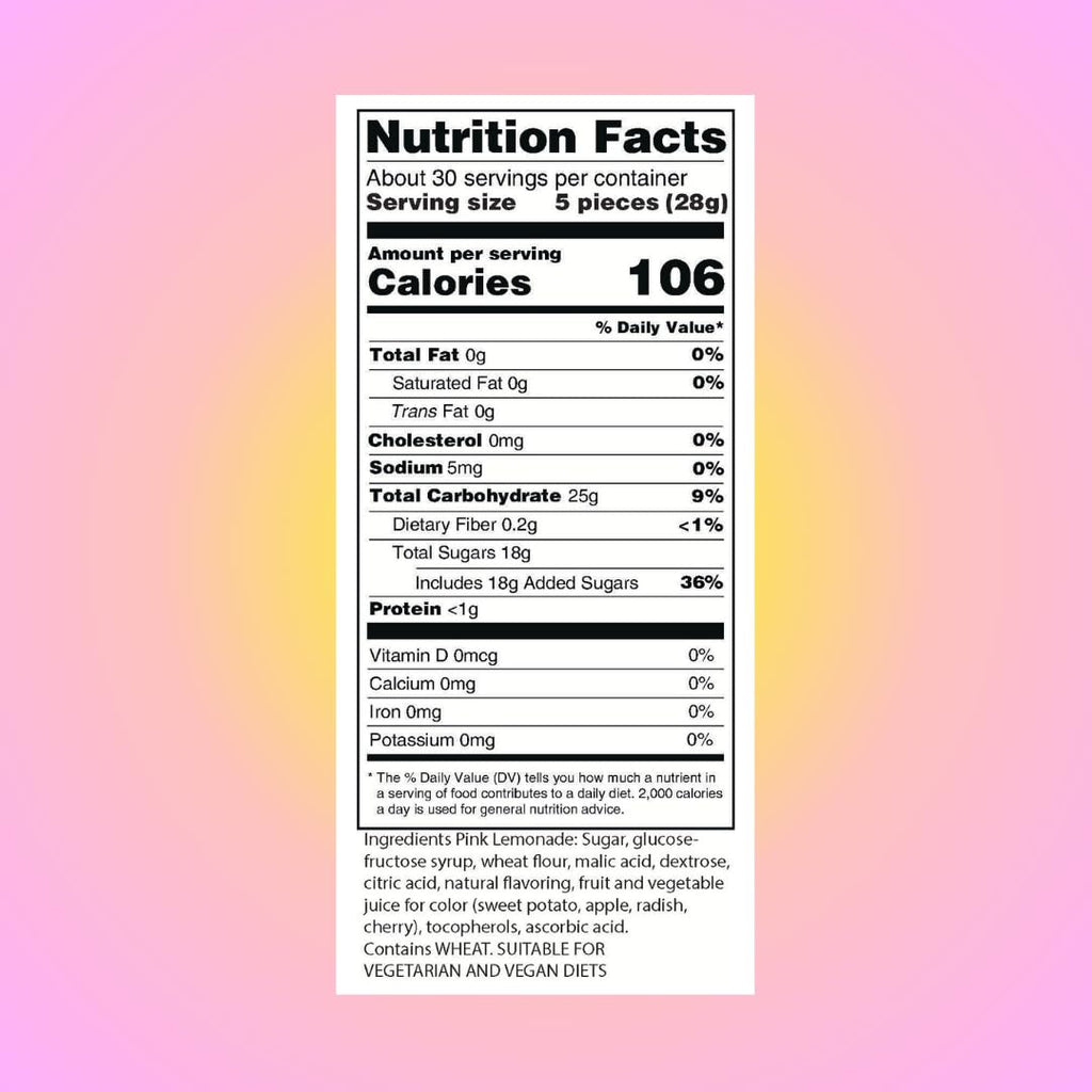 Sour Power Pink Lemonade Straws – Sour Candy Straws (24 Pack)