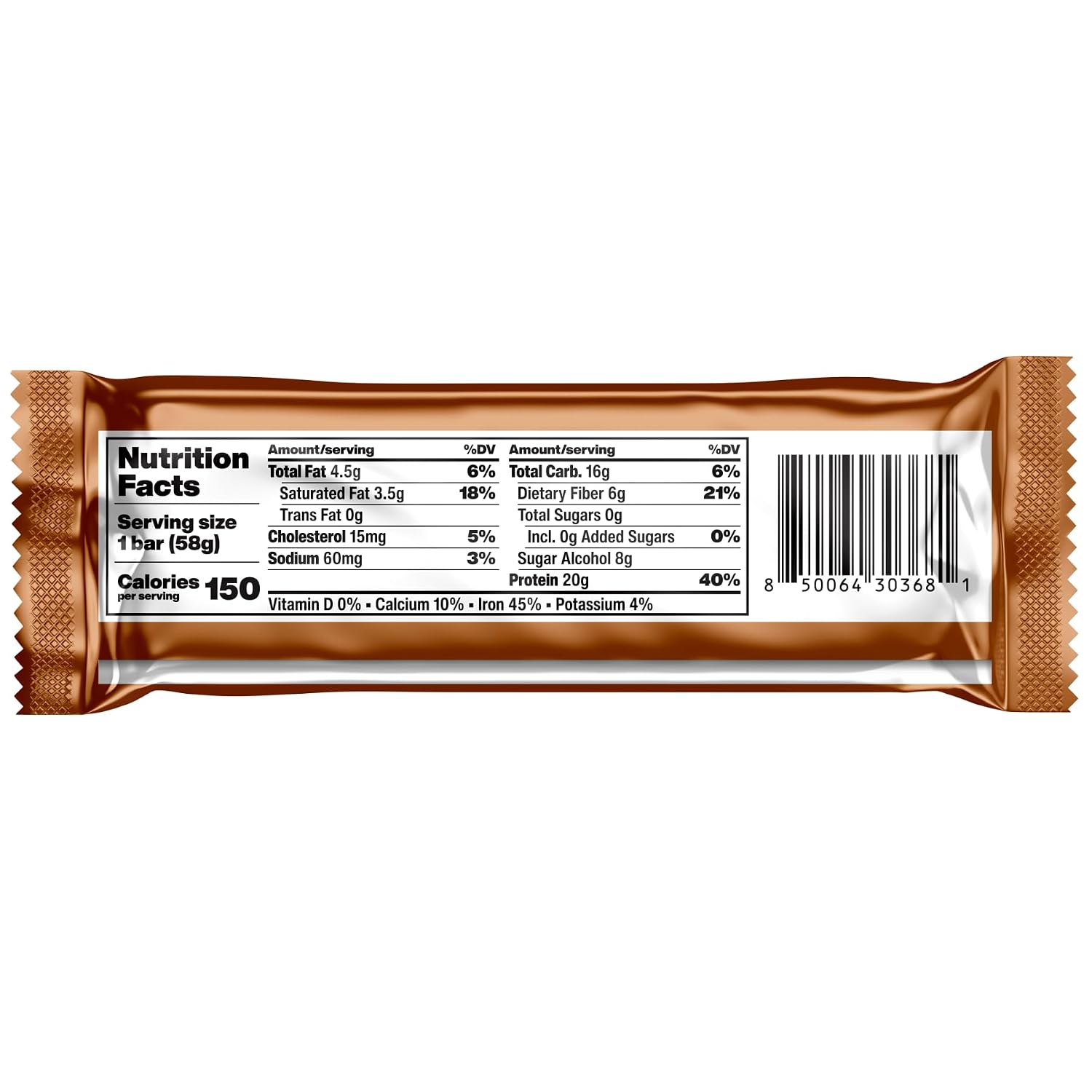 David Bronze High Protein Bars - Cookie Dough Caramel Chocolate (12 Bars)