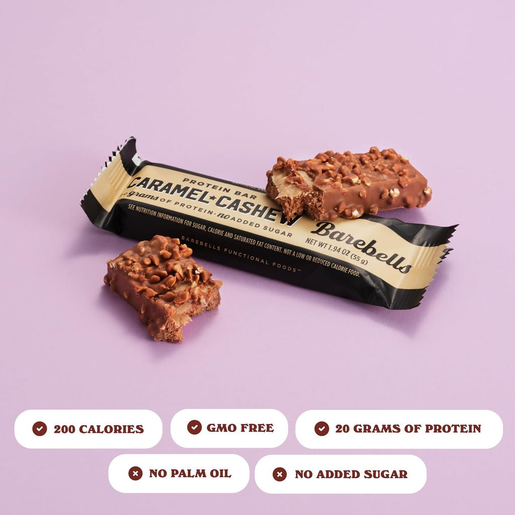 Barebells Protein Bars Caramel Cashew – 20g Protein (12 Bars)