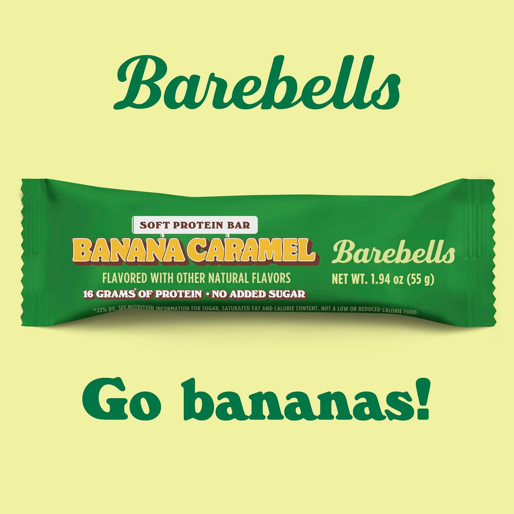 Barebells Soft Protein Bar - Banana Caramel - 16g Protein (12 Bars)