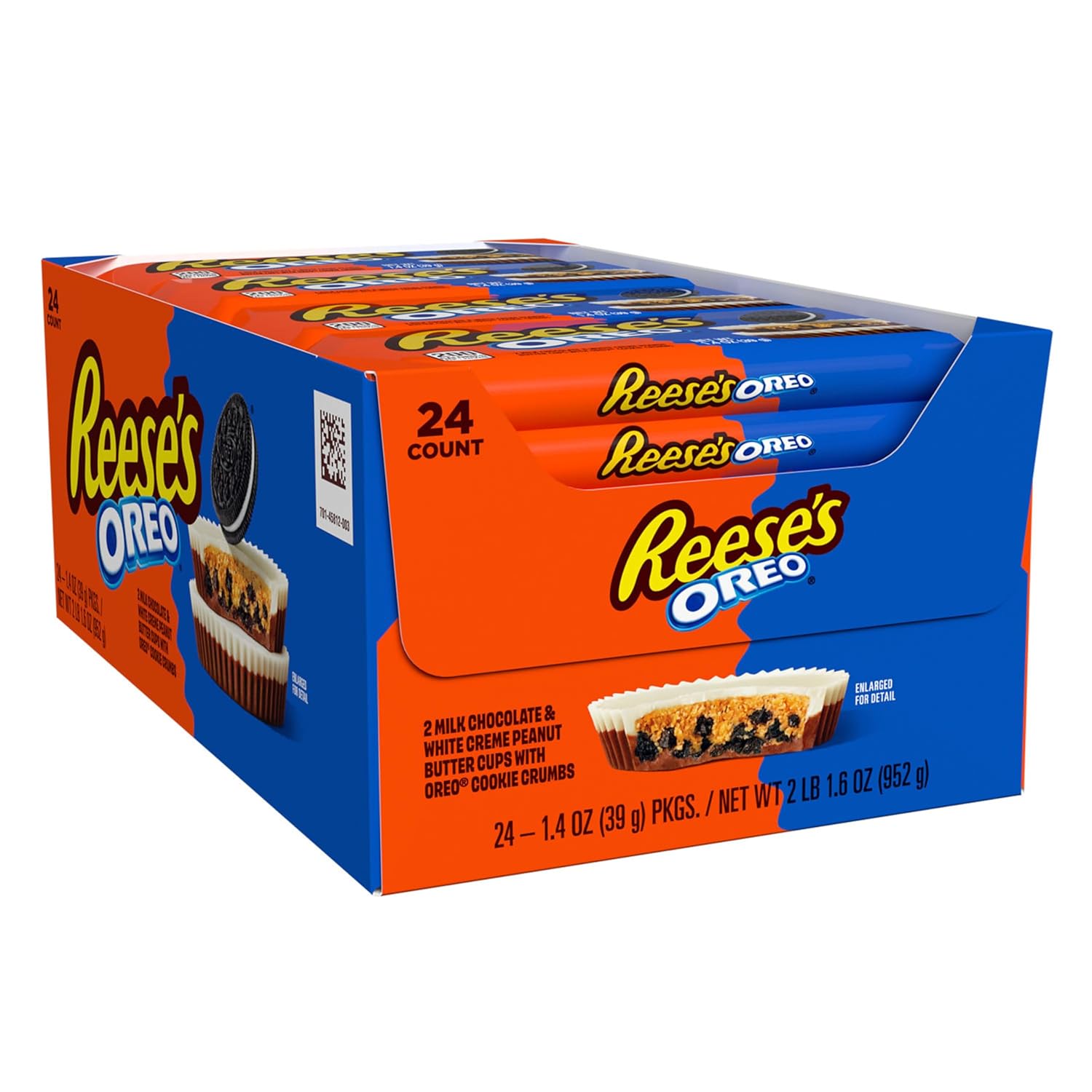 Reese’s Peanut Butter Cups - Oreo Edition -  Milk Chocolate & White Creme (24 Count)