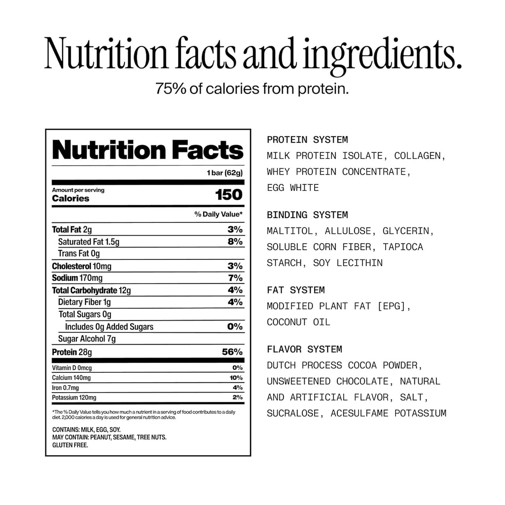 David Protein Bar - 28g Protein - Fudge Brownie (12 Bars)