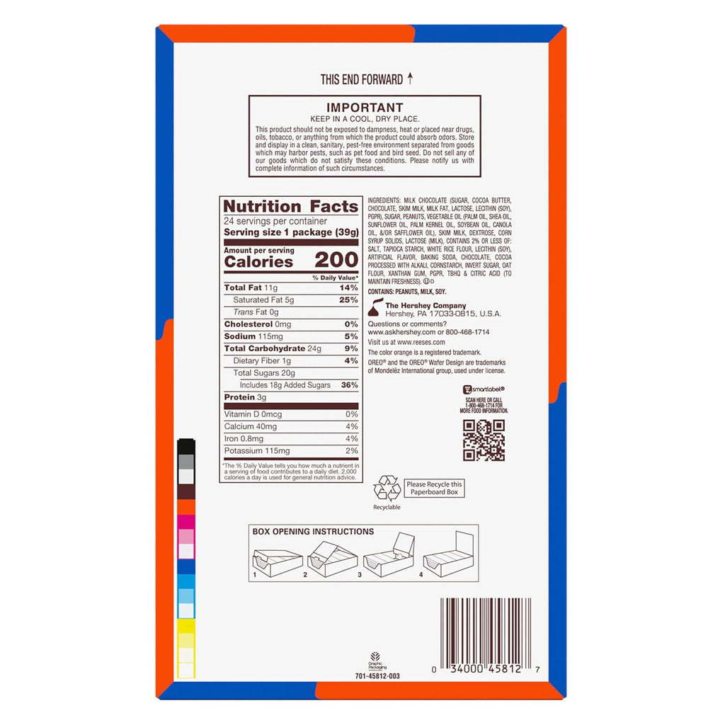 Reese’s Peanut Butter Cups - Oreo Edition -  Milk Chocolate & White Creme (24 Count)