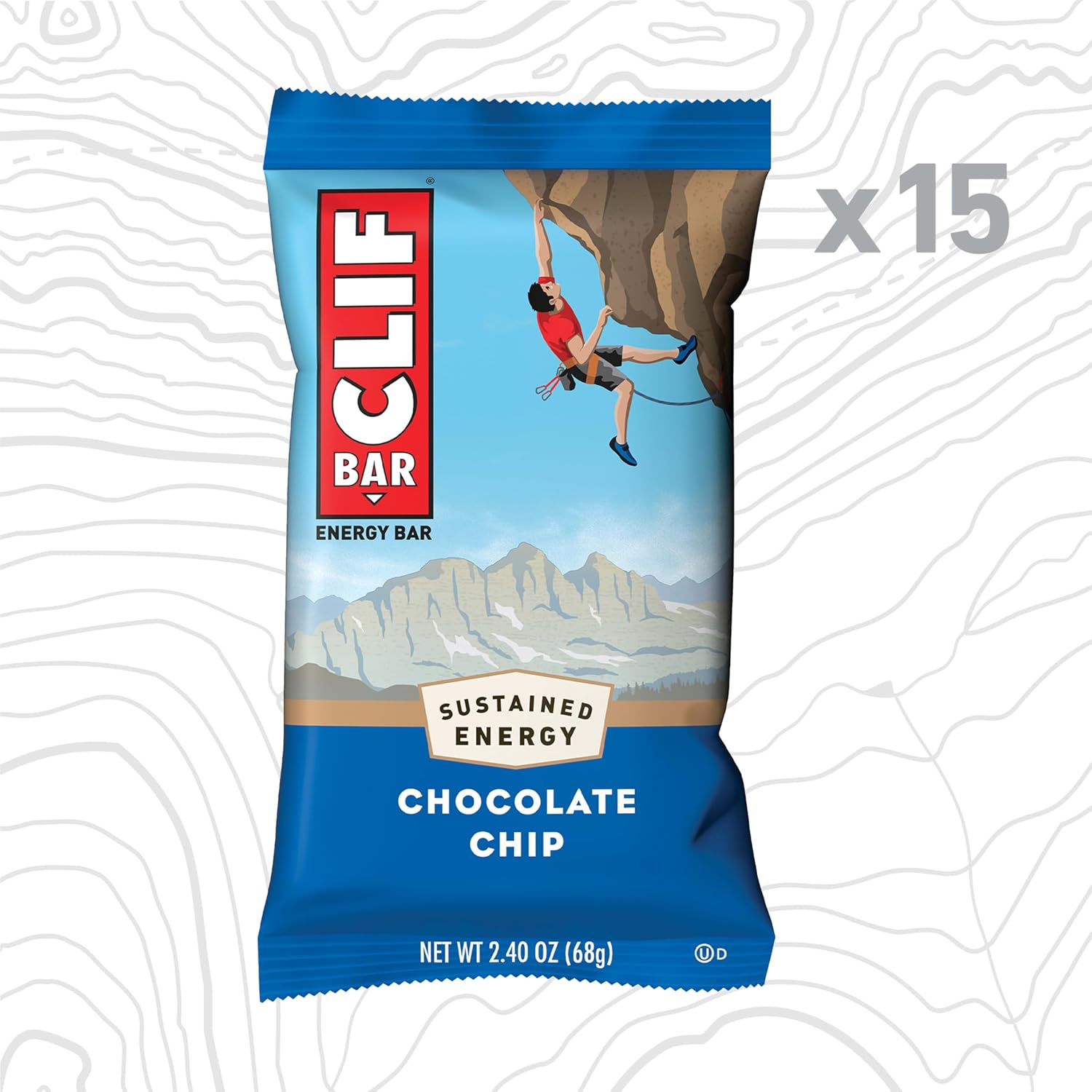 CLIF BAR - Energy Protein Bars - Chocolate Chip (15 Pack)
