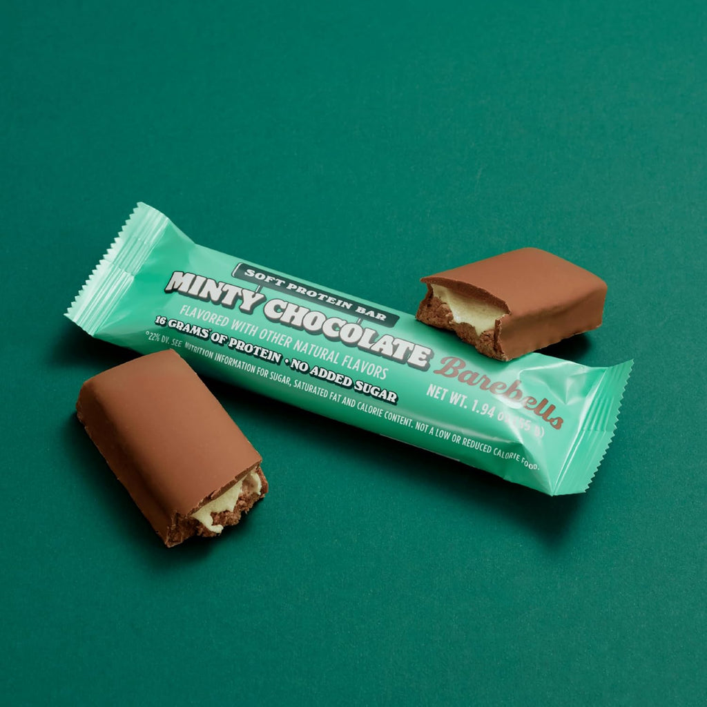Barebells Soft Protein Bar - Minty Chocolate - 16g Protein (12 Count)