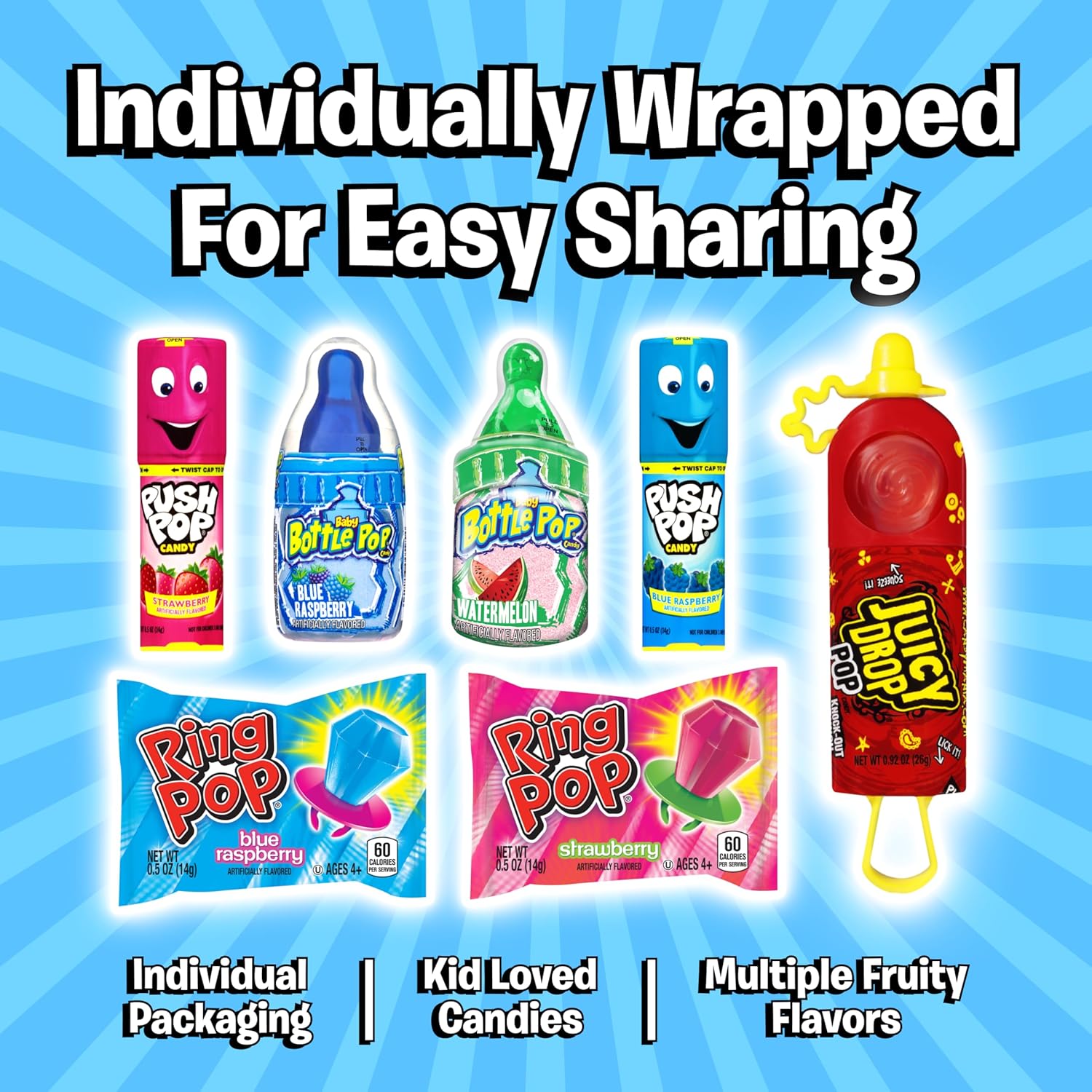 Bazooka Candy Brands - Candy Variety Pack – Assorted Lollipops (18 Ct)